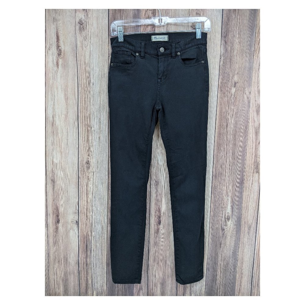 MADEWELL High Riser Skinny Ankle Jeans Black Sz 24